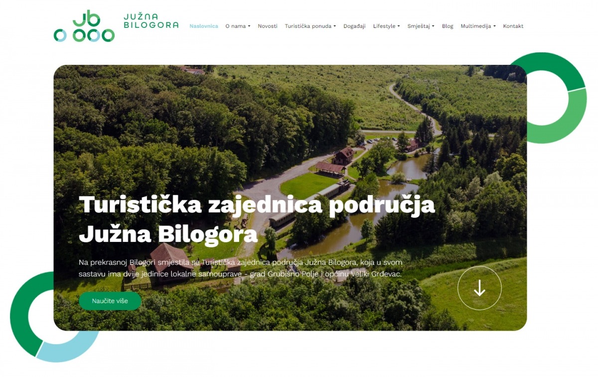 Izrada web stranice - TZP Južna Bilogora